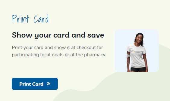 Print card: Show your card and save